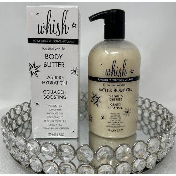 Whish Toasted Vanilla Body Butter 5 Oz & Bath & Body Gel 13 Oz Bundle-HTF - Picture 3 of 5